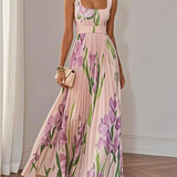 Yara | Pleated Maxi Dress