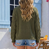 Women's Hand-Knitted Crochet Patchwork Sweater – Loose and Comfortable Fit, Bohemian Style