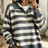 Women's colour-block sailor sweater - Soft and structured