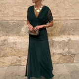 Louise | Elegant Maxi Dress with V-Neck