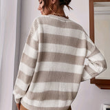 Casual women's striped sweater - Soft and easy