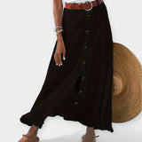 Alicia | Sheer Midi Skirt with Torn Detail