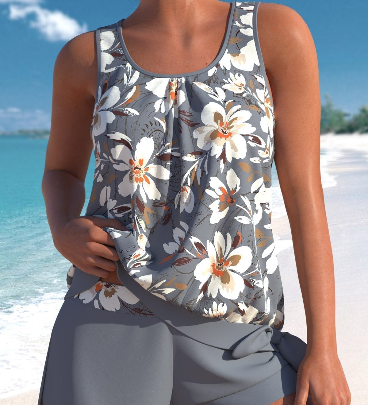 Helena | Elegant Floral Tankini Set for Women