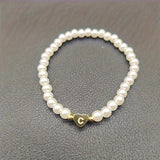 Chic Bracelet with Heart Initial (A–Z)