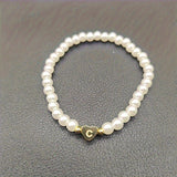 Chic Bracelet with Heart Initial (A–Z)