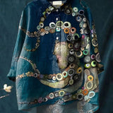 Noémie | Women's Artistic Wavy Pattern Casual Shirt