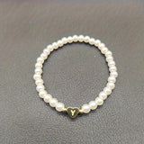Chic Bracelet with Heart Initial (A–Z)