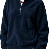 Women's double-fleece zip-up sweatshirt - Warm and practical