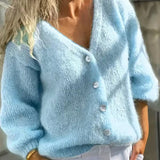 Women's Button Cardigan - Simple and Soft