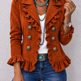 Women's button-front long-sleeve cardigan - Soft and colourful