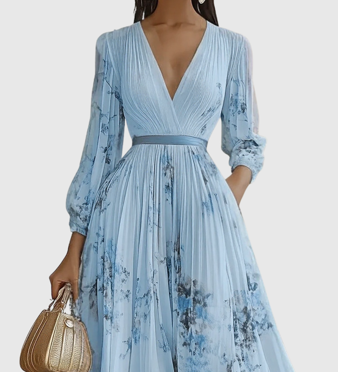 Siena | Elegant Pleated Maxi Dress