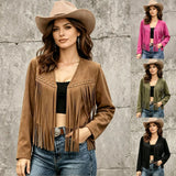 Long Women's Cardigan with Stud Details - Trendy and Comfortable