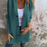 Casual Women's Hooded Button Cardigan - Comfort and Style