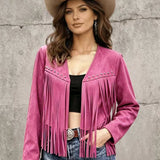 Long Women's Cardigan with Stud Details - Trendy and Comfortable