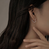 Gold Heart-Shaped Stainless Steel Earrings