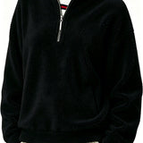 Women's double-fleece zip-up sweatshirt - Warm and practical