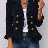 Women's button-front long-sleeve cardigan - Soft and colourful