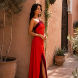 Long Halter Dress with Split