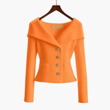 Short and Stylish Women's Ribbed Gilet - Comfortable Knitted Cardigan with Buttons
