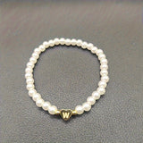 Chic Bracelet with Heart Initial (A–Z)