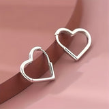 Gold Heart-Shaped Stainless Steel Earrings
