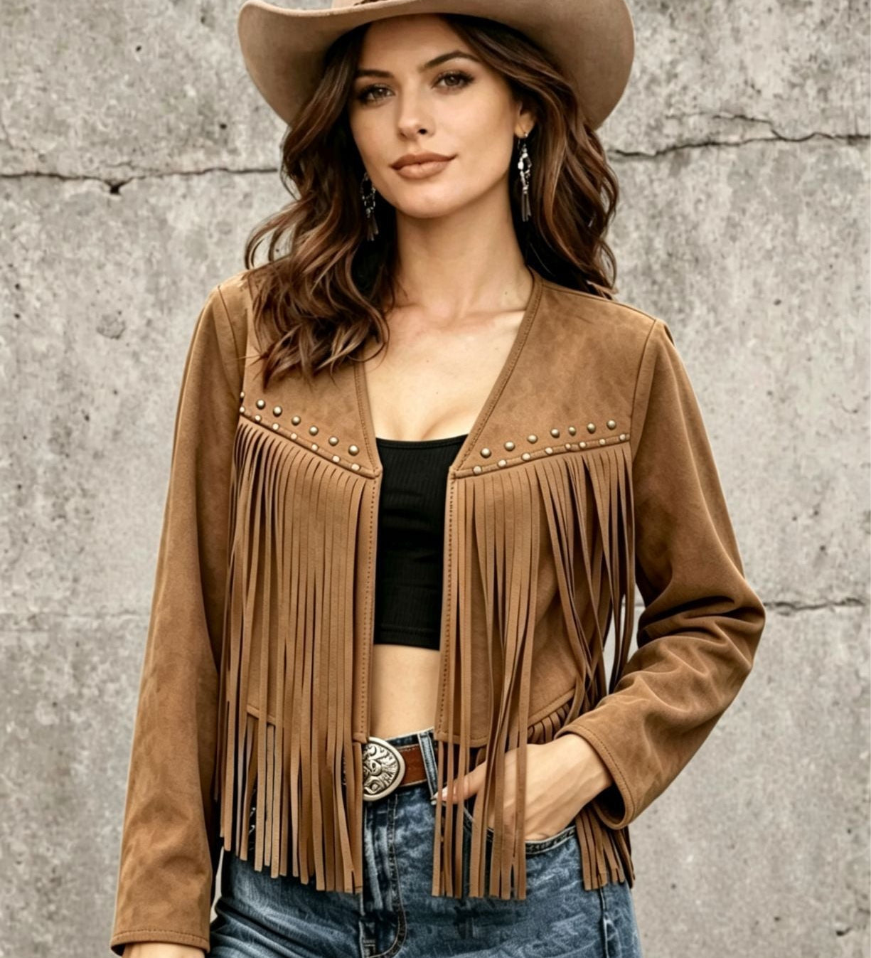 Long women’s cardigan with rivet details – Stylish and comfortable