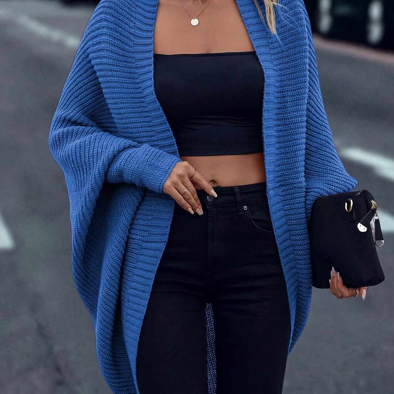 Oversized Women's Knit Gilet – Soft Casual Layering Style