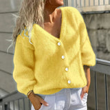 Women's Button Cardigan - Simple and Soft