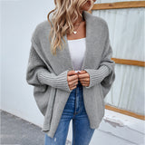 Loose knit vest for women