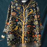 Victory | Women's Decorative Tree Printed Everyday Shirt