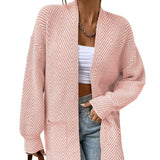 Long women's sweater with pockets - Loose and casual