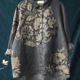 Vivienne | Women's Vintage Floral Pattern Everyday Shirt