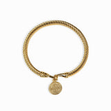 Gold bracelet with coin
