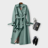 Merike | Classic Long Trench Coat with Belt