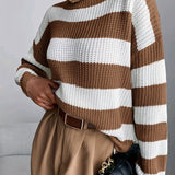 Casual women's striped sweater - Soft and easy