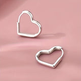 Gold Heart-Shaped Stainless Steel Earrings
