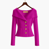 Elegant Short Ribbed Vest for Women – Comfortable Buttoned Knit