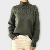 Eeva | Women's Sweater with Knitted Details