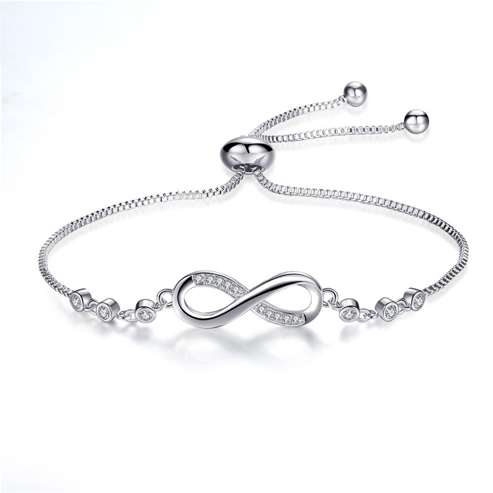 Chic adjustable rose gold infinity bracelet