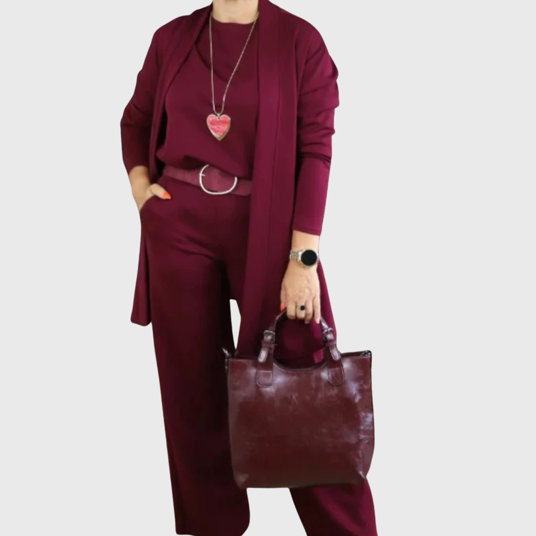 Gabrielle | 3-piece set with long cardigan