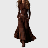 Azucena | Leather Maxi Dress with Belt