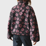 Clara | Warm floral-patterned half-zip fleece sweatshirt