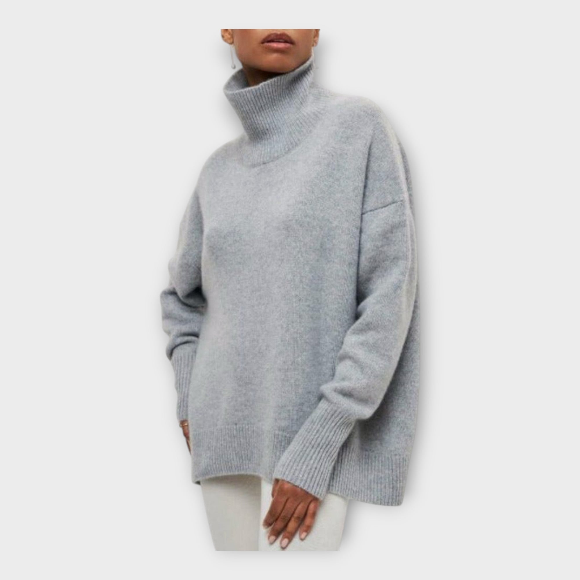 Kai | Knitted Sweater with High Collar