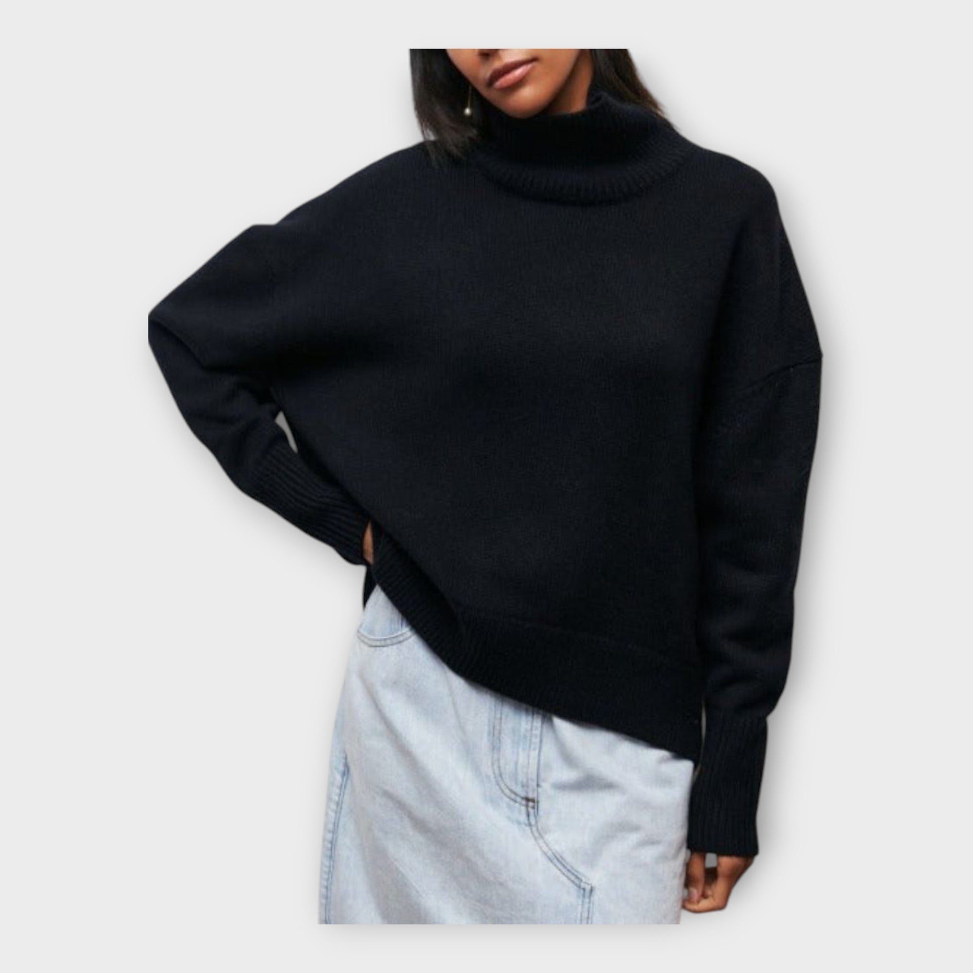 Kai | Knitted Sweater with High Collar