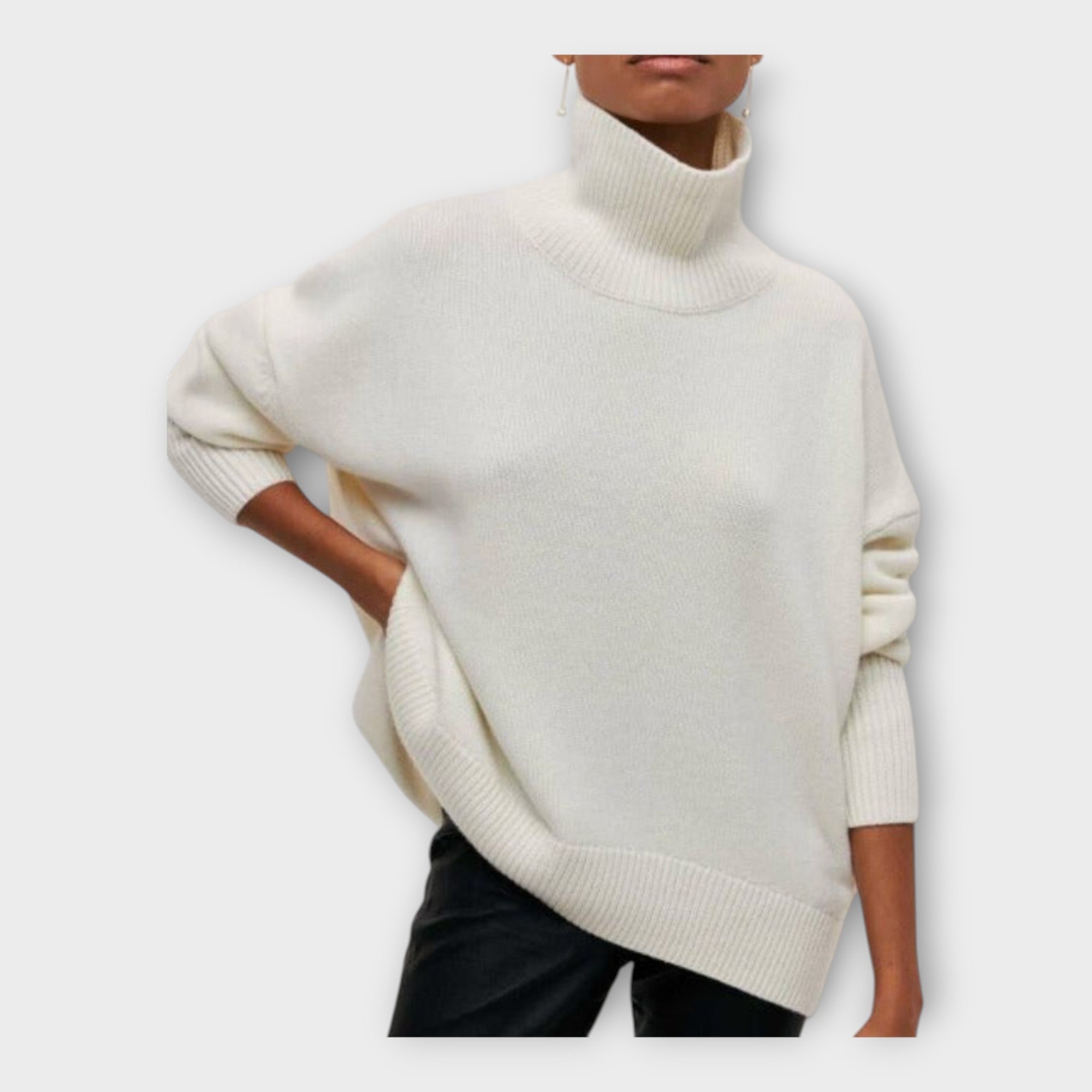 Kai | Knitted Sweater with High Collar