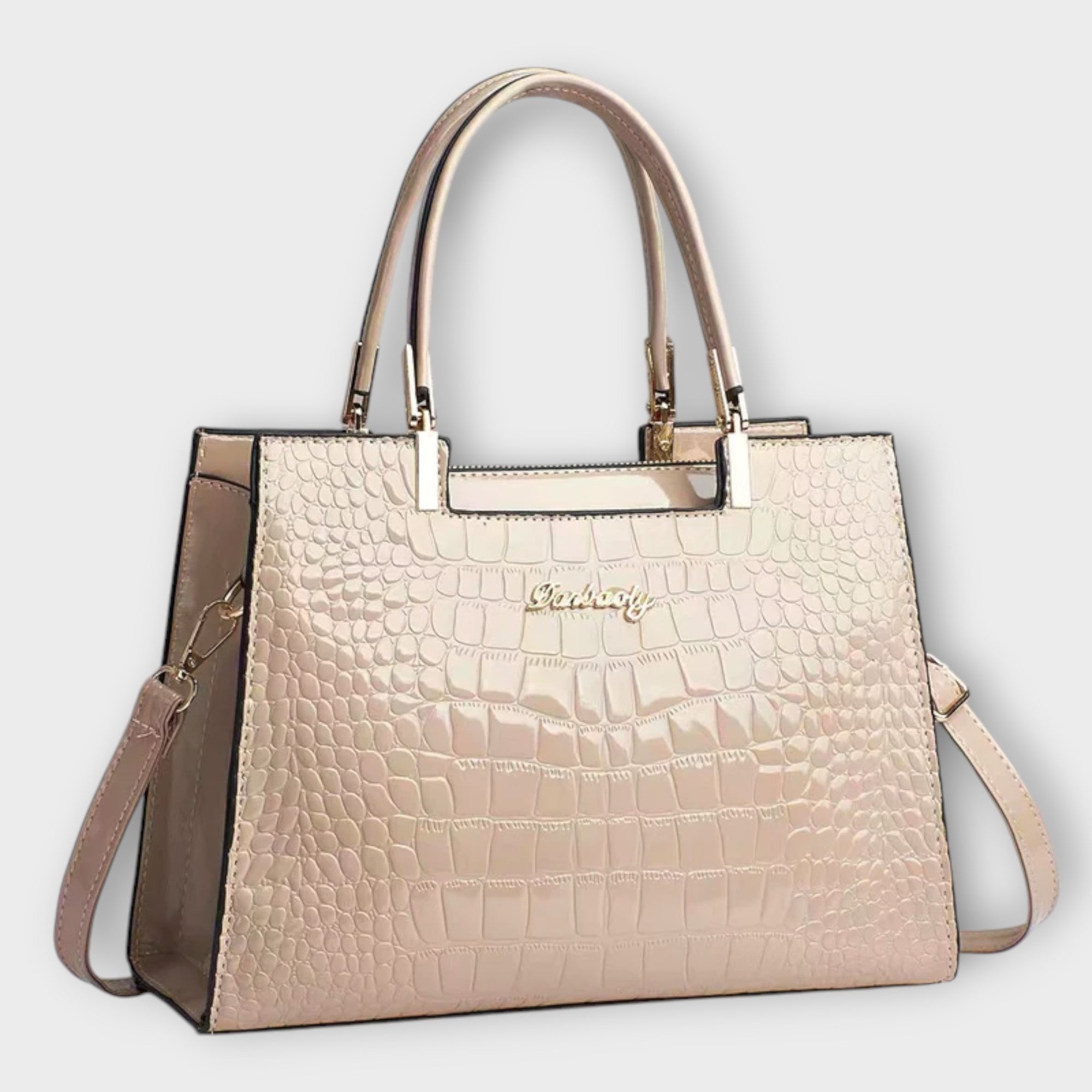 Sunniva | Glossy Croco Handbag