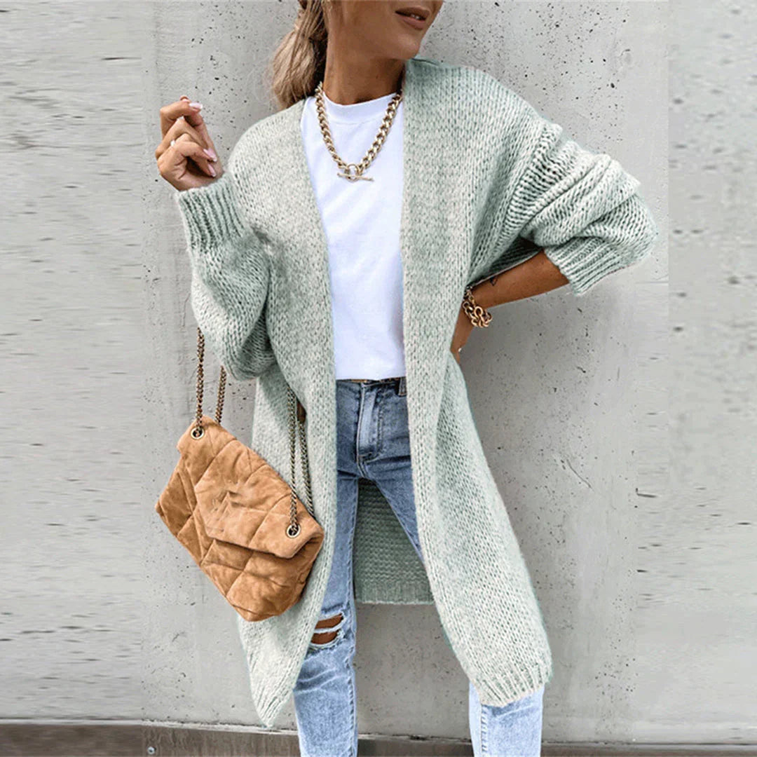 Women's Oversized Long Cardigan - Wide and Comfortable Knit