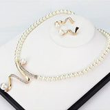 Necklace and Earring Set with Natural Pearls