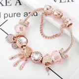 Rose Dreamcatcher Bracelet with Included Sterling Silver Charms