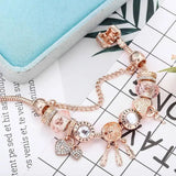 Rose Dreamcatcher Bracelet with Included Sterling Silver Charms